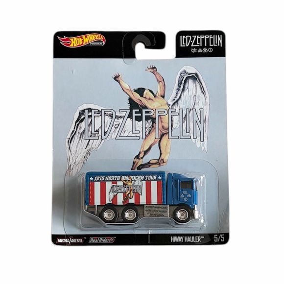 Hot Wheels Other - Led Zeppelin Hot Wheels Blue & Red Hiway Hauler Toy Truck